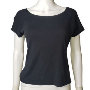 Vintage 90's Black Short Sleeve Sweater Womens Size Large